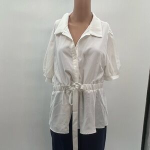 Colanste | Women’s Boho Short One-Piece | Size XL | NWT | White